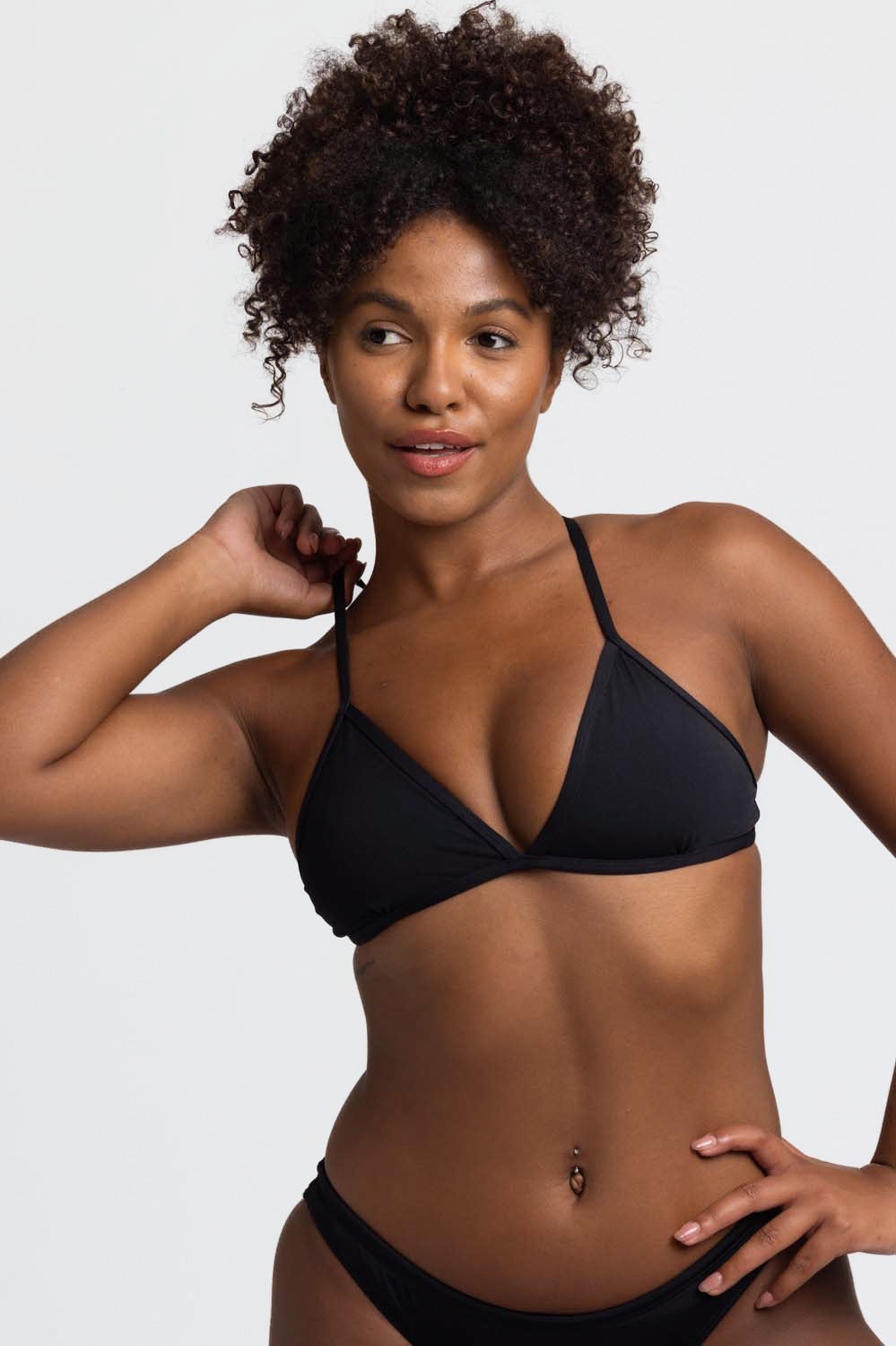 Triangle Bikini Top  - Black