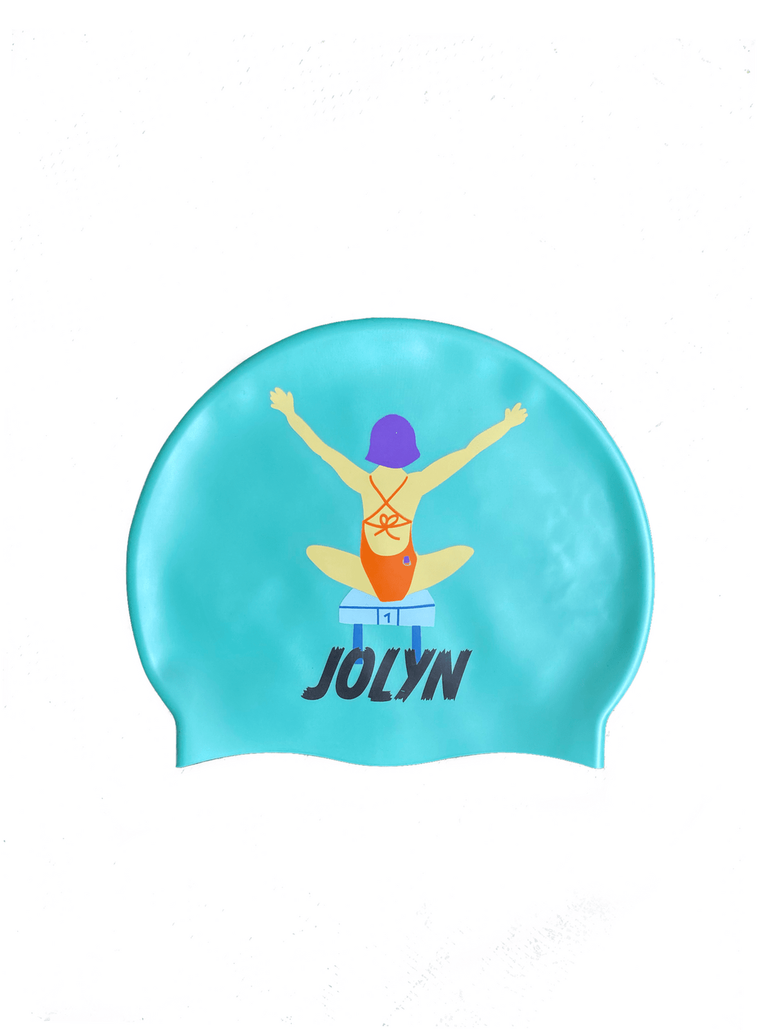 Athletic Silicone Swim Cap Printed Design JOLYN Europe Jolyn